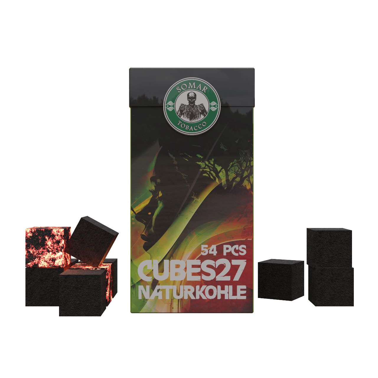 SOMAR TOBACCO - CUBE 27 NATURKOHLE 54 PCS 1KG